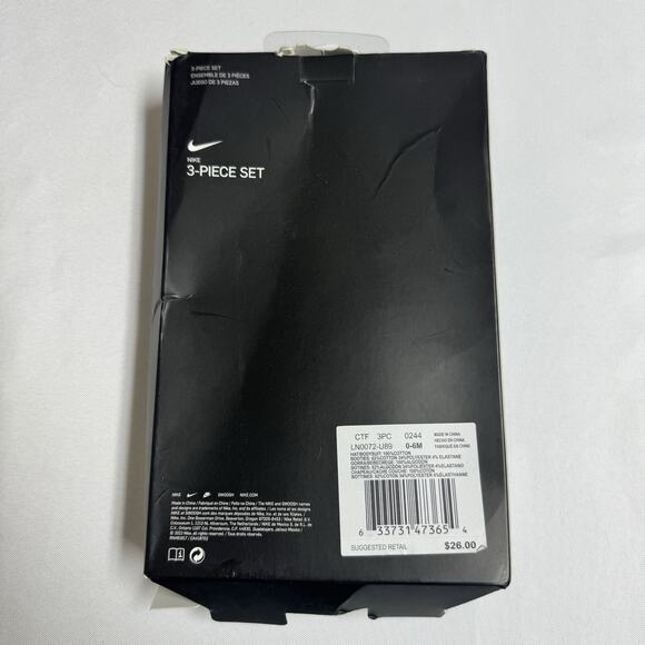 Nike Swoosh 3-Piece Bodysuit, Beanie & Booties Set Blue Infant Size 0-6 Months - Picture 5 of 7